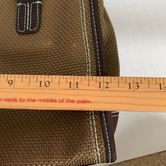 The Sak Cameron Tan Brown Mesh Shoulder Satchel Handbag Purse - Picture 10 of 14